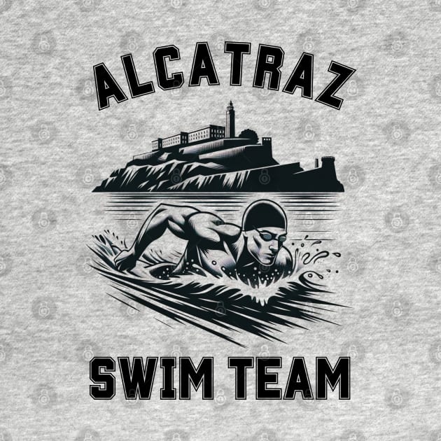 Alcatraz Swim Team | Funny Swim Team Swimming Logo by blueduckstuff